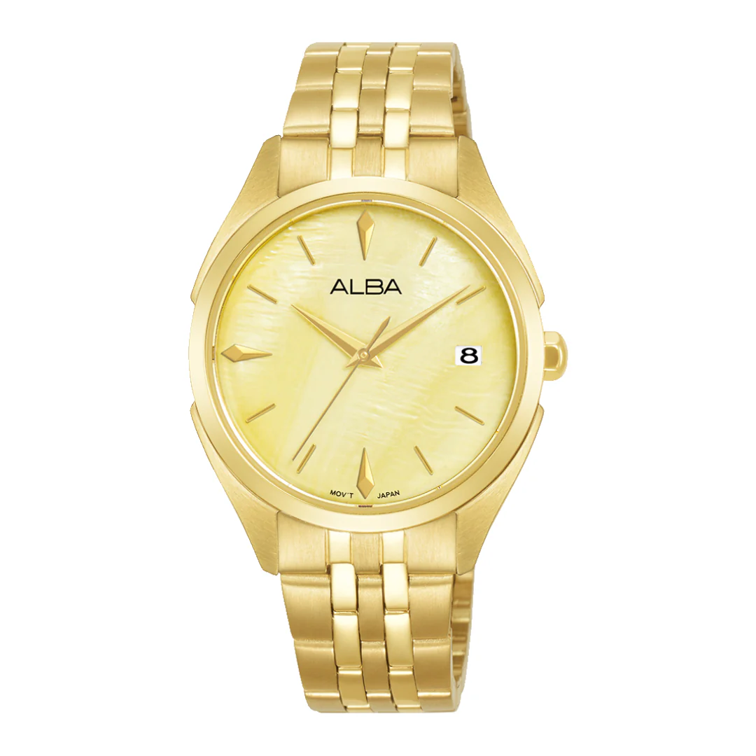 ALBA AG8P32X FASHION QUARTZ 3 HANDS DATE STAINLESS STEEL WOMEN WATCH