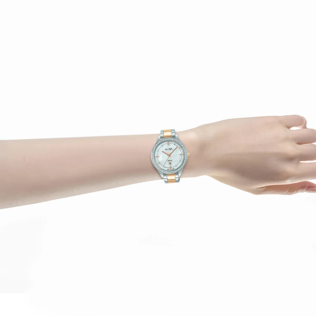 ALBA AH7EK9X FASHION QUARTZ 3 HANDS DATE STAINLESS STEEL WOMEN WATCH - Image 4