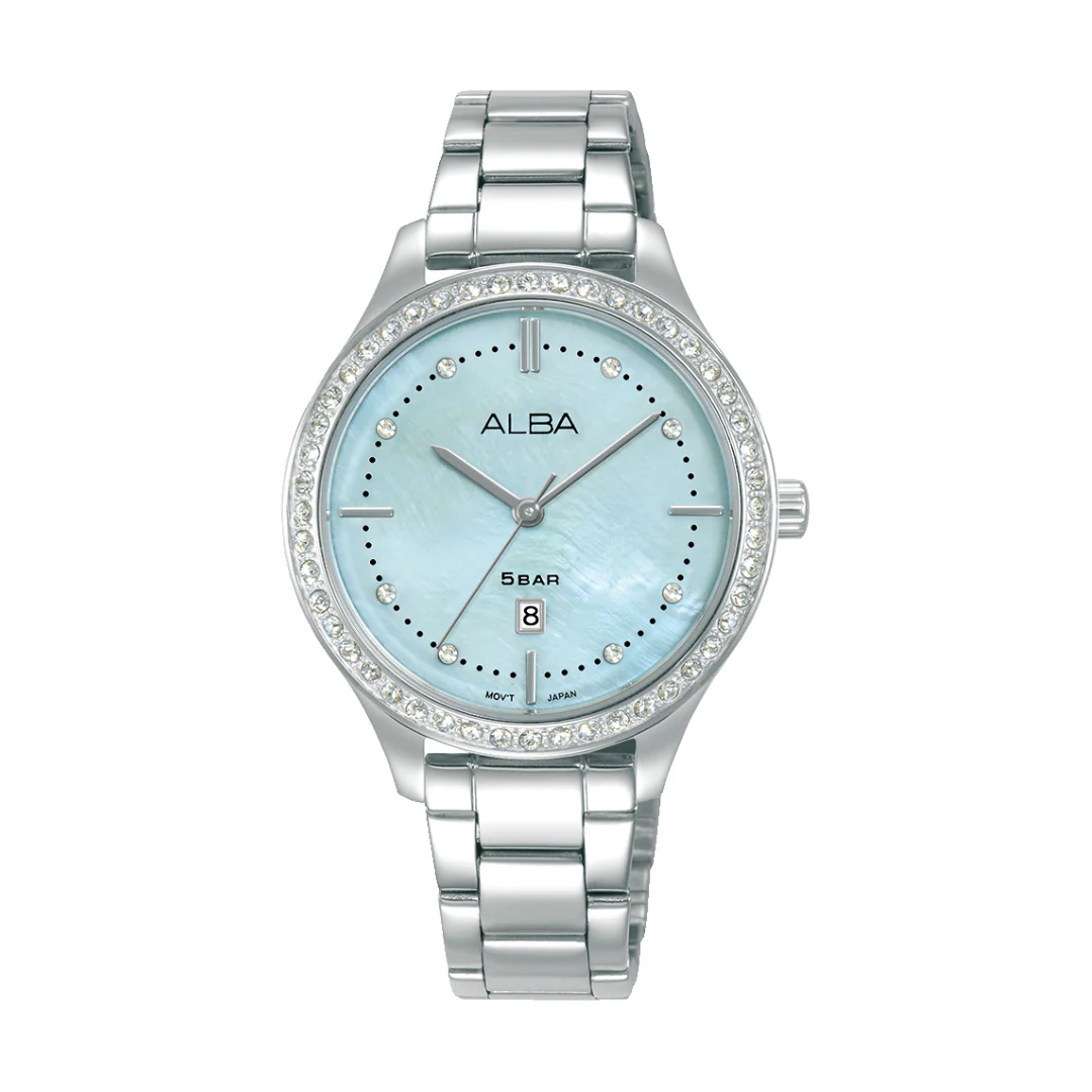 ALBA AH7EL7X FASHION QUARTZ 3 HANDS DATE STAINLESS STEEL WOMEN WATCH