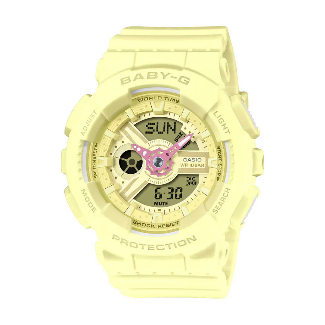 CASIO BABY-G BA-110AH-9ADR ANALOG-DIGITAL YELLOW WATCH