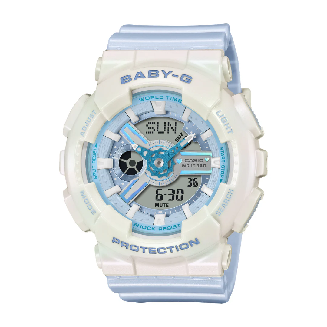 CASIO BABY-G BA-110PD-2ADR ANALOG-DIGITAL BLUE WHITE WATCH