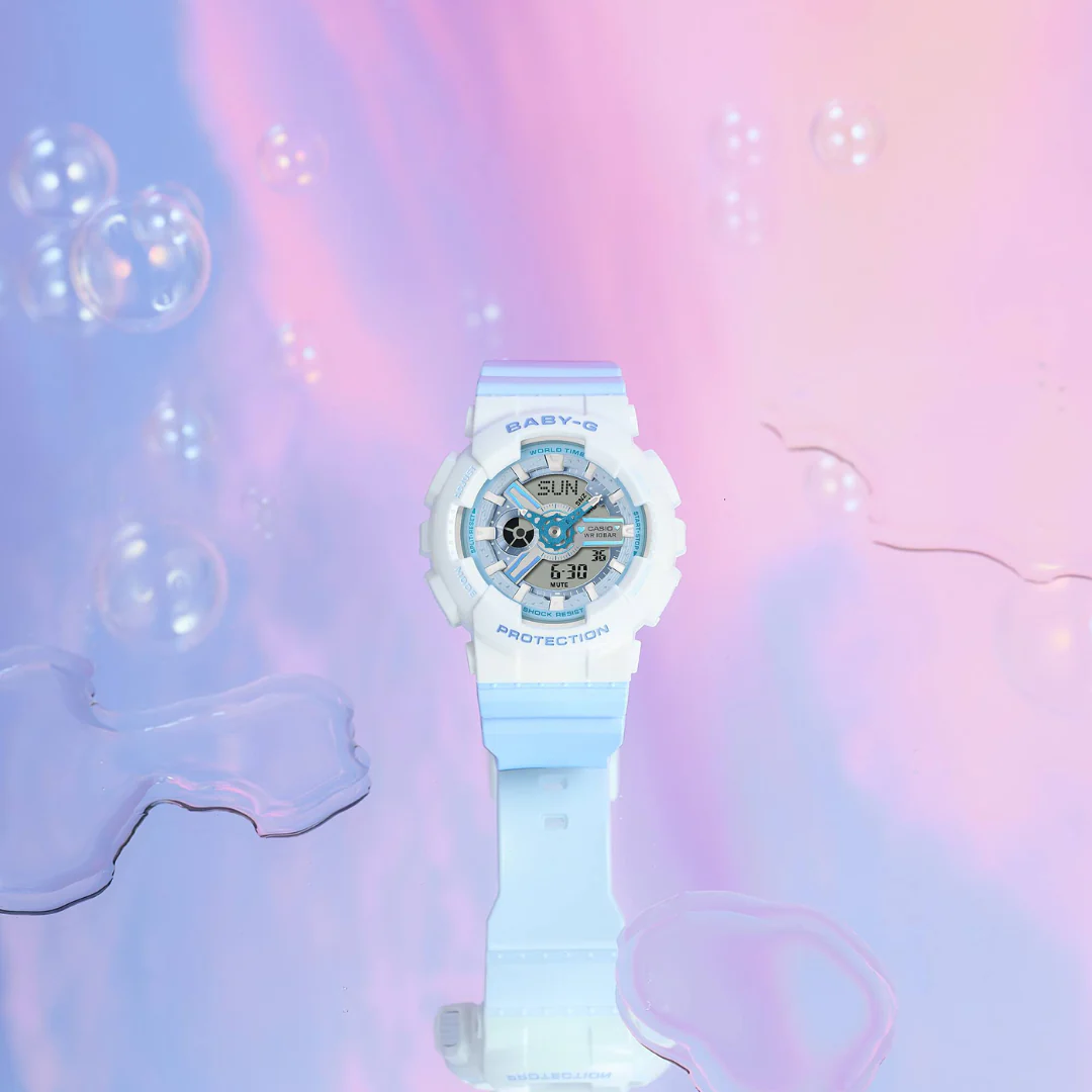 CASIO BABY-G BA-110PD-2ADR ANALOG-DIGITAL BLUE WHITE WATCH - Image 4