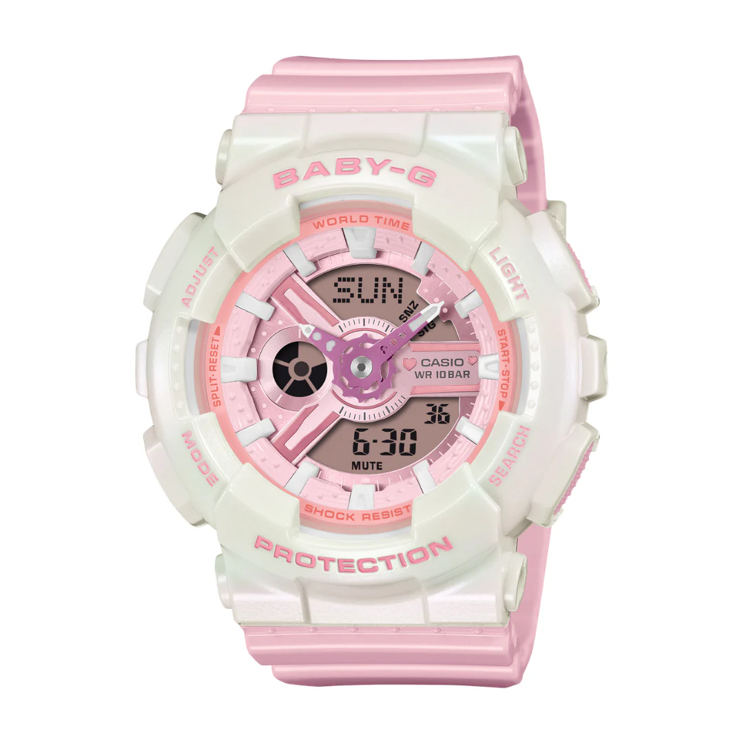 CASIO BABY-G BA-110PD-4ADR ANALOG-DIGITAL PINK WHITE WATCH