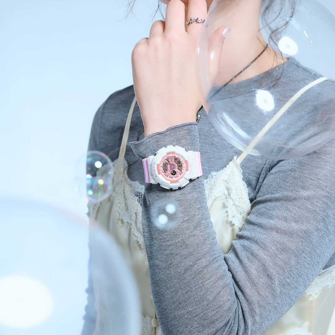 CASIO BABY-G BA-110PD-4ADR ANALOG-DIGITAL PINK WHITE WATCH - Image 2