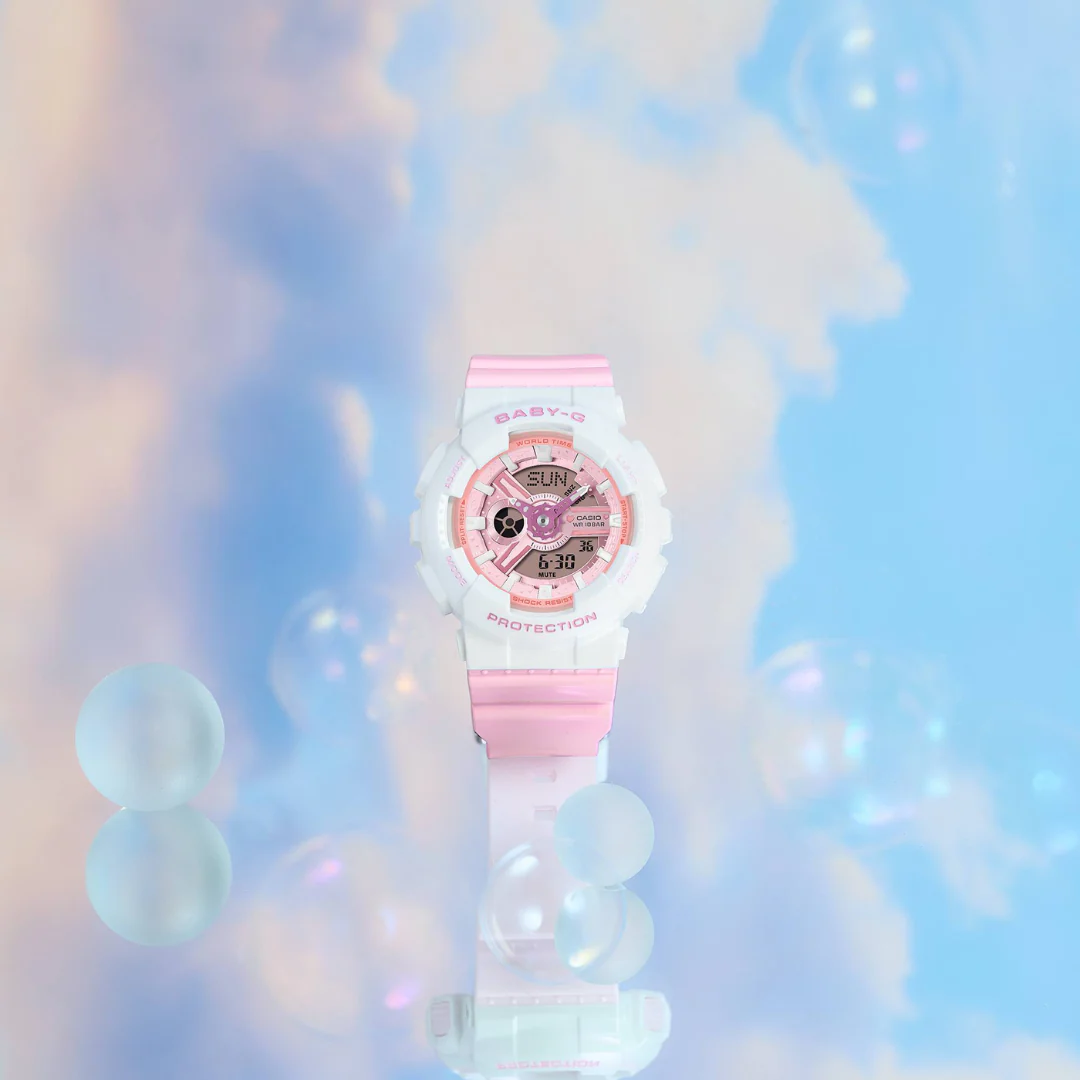 CASIO BABY-G BA-110PD-4ADR ANALOG-DIGITAL PINK WHITE WATCH - Image 5
