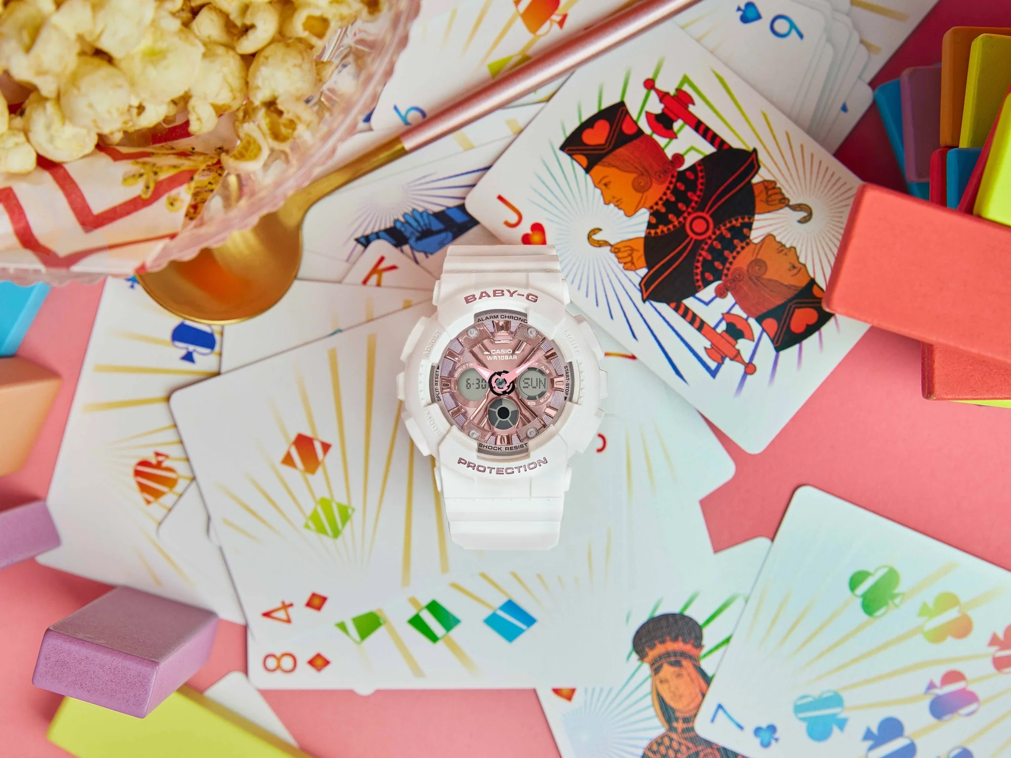 CASIO BABY-G BA-130-7A1DR ANALOG-DIGITAL WHITE ROSE GOLD WATCH - Image 3