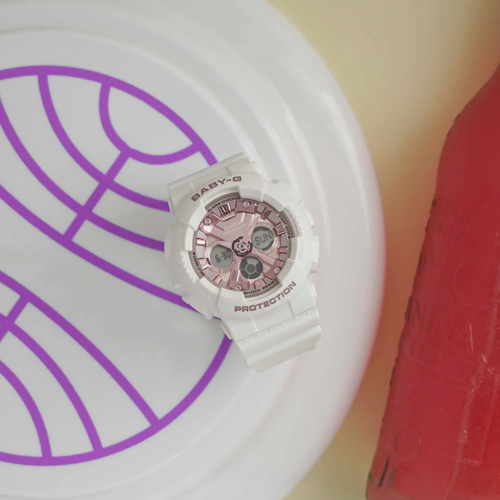 CASIO BABY-G BA-130-7A1DR ANALOG-DIGITAL WHITE ROSE GOLD WATCH - Image 6