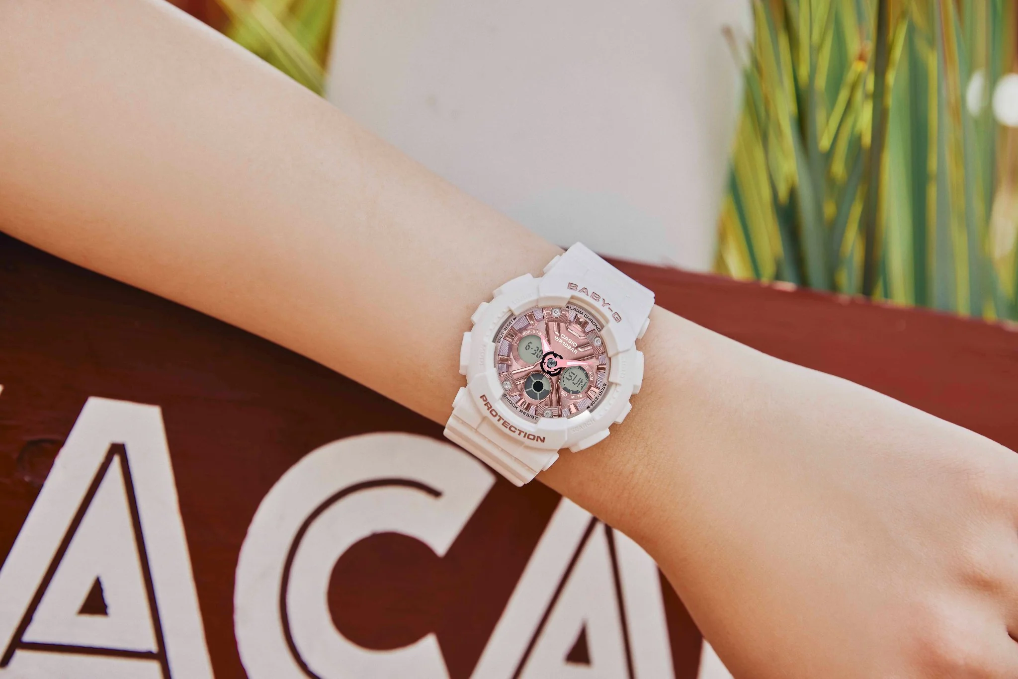 CASIO BABY-G BA-130-7A1DR ANALOG-DIGITAL WHITE ROSE GOLD WATCH - Image 7