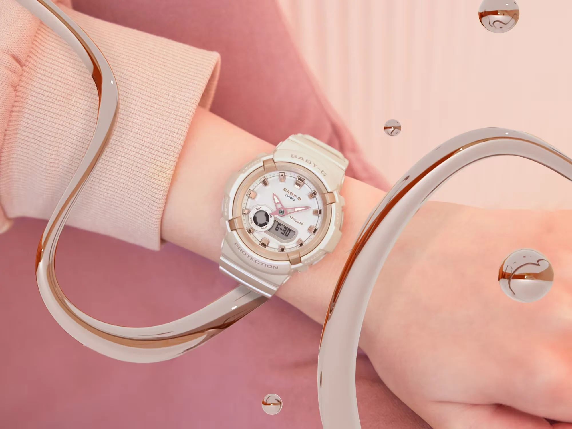 CASIO BABY-G BGA-280BA-4ADR ANALOG-DIGITAL BEIGE WATCH - Image 2