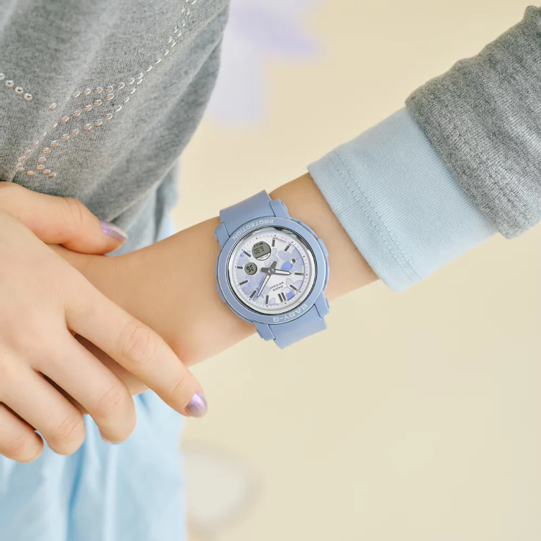 CASIO BABY-G BGA-290FL-2ADR FLOWER ANALOG-DIGITAL BLUE WOMEN WATCH - Image 3