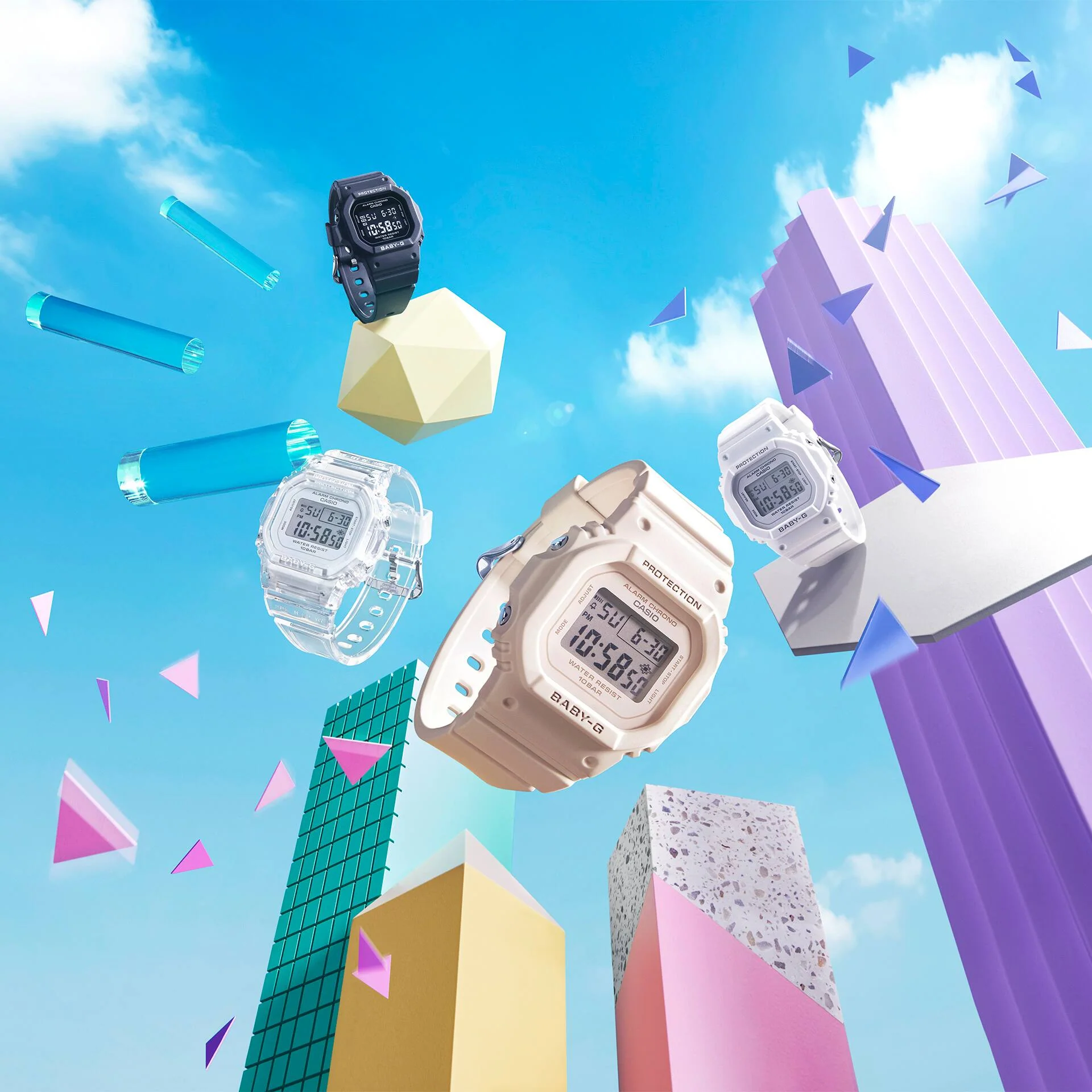 CASIO BABY-G BGD-565-4DR STANDARD DIGITAL BEIGE WATCH - Image 4