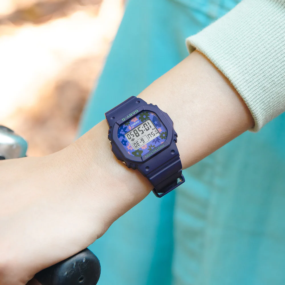 CASIO BABY-G BGD-565RP-2DR FLORAL THEME BLUE WOMEN WATCH - Image 3