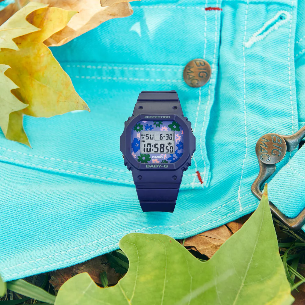 CASIO BABY-G BGD-565RP-2DR FLORAL THEME BLUE WOMEN WATCH - Image 5