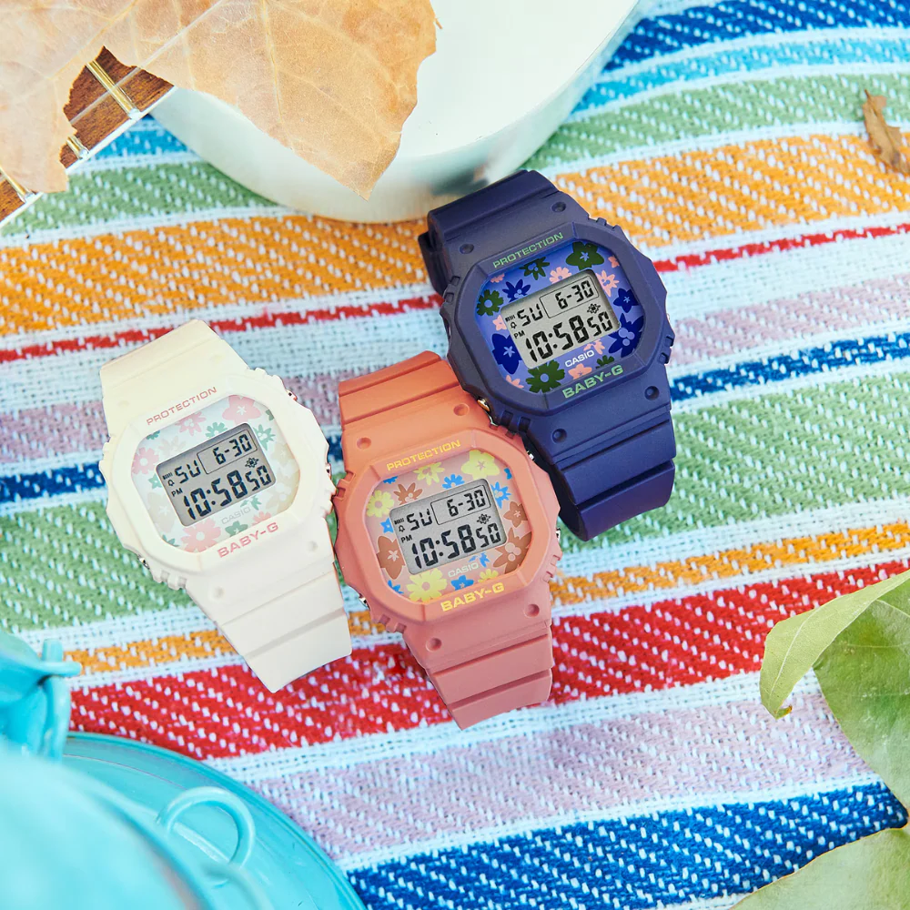 CASIO BABY-G BGD-565RP-2DR FLORAL THEME BLUE WOMEN WATCH - Image 9