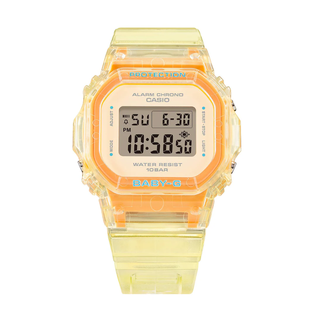 CASIO BABY-G BGD-565SJ-9DR SUMMER JELLY COLORS DIGITAL YELLOW WOMEN WATCH - Image 2