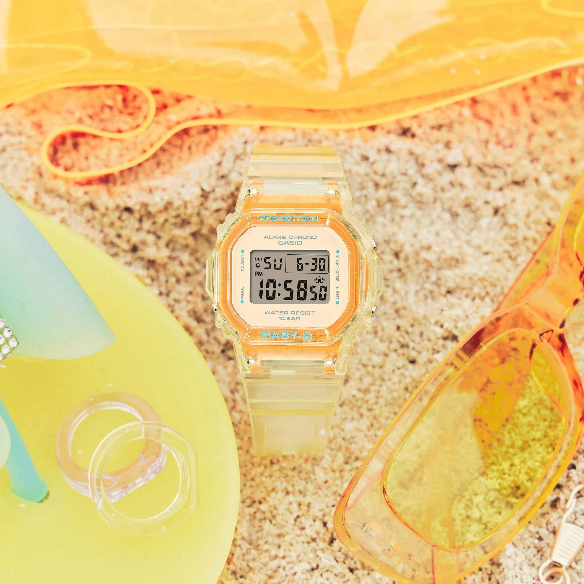 CASIO BABY-G BGD-565SJ-9DR SUMMER JELLY COLORS DIGITAL YELLOW WOMEN WATCH - Image 5
