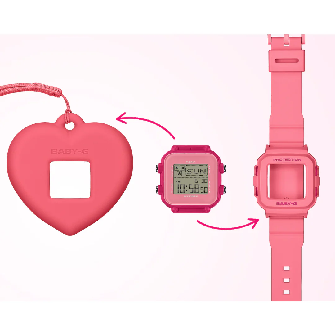 CASIO BABY-G+ PLUS BGD-10KH-4DR CONVERTIBLE DIGITAL PINK WATCH SET - Image 5