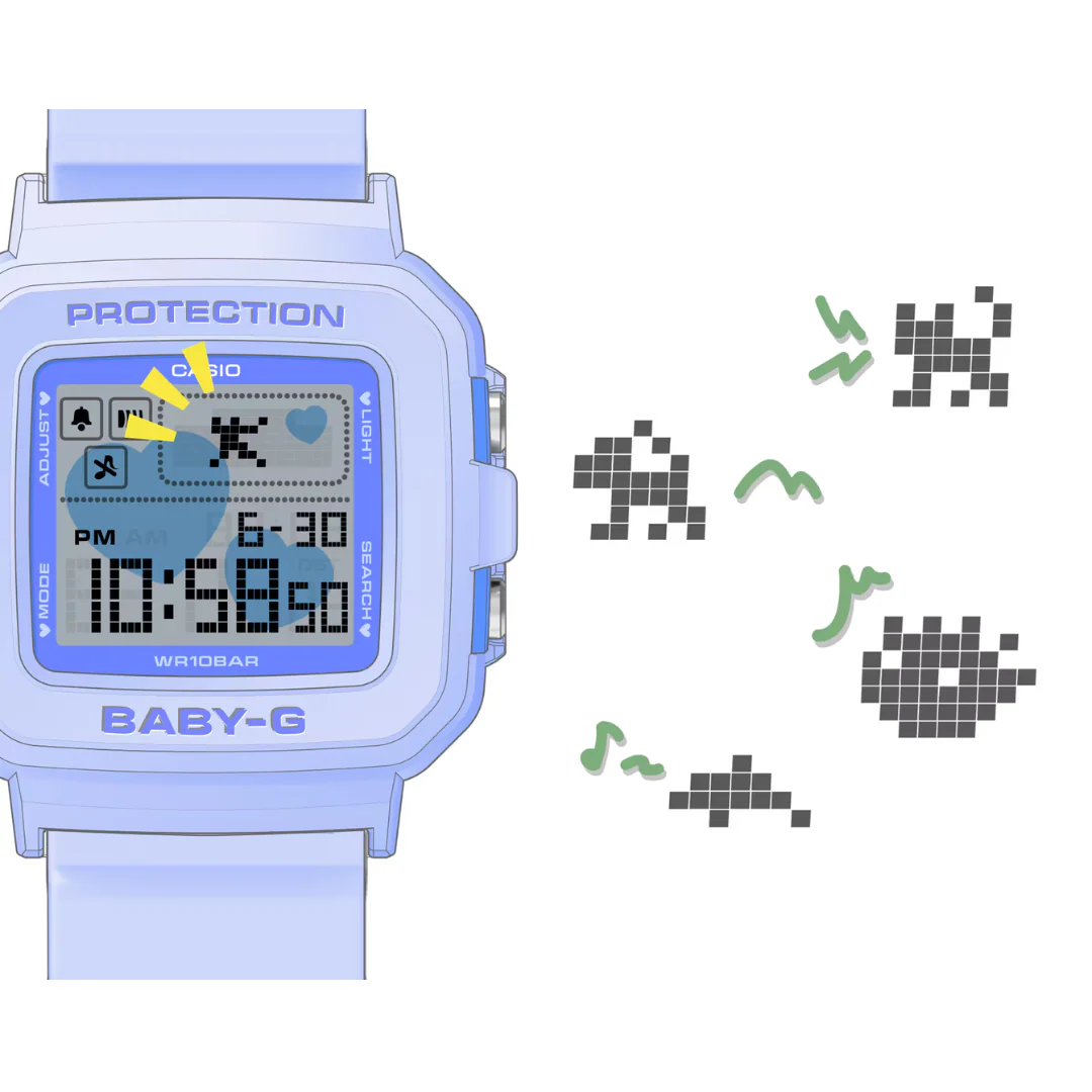 CASIO BABY-G+ PLUS BGD-10KH-4DR CONVERTIBLE DIGITAL PINK WATCH SET - Image 6