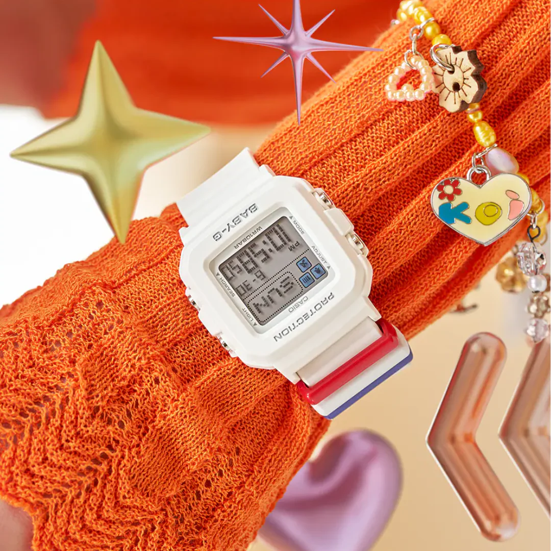 CASIO BABY-G＋PLUS BGD-10L-7DR DIGITAL WHITE WOMEN WATCH - Image 6