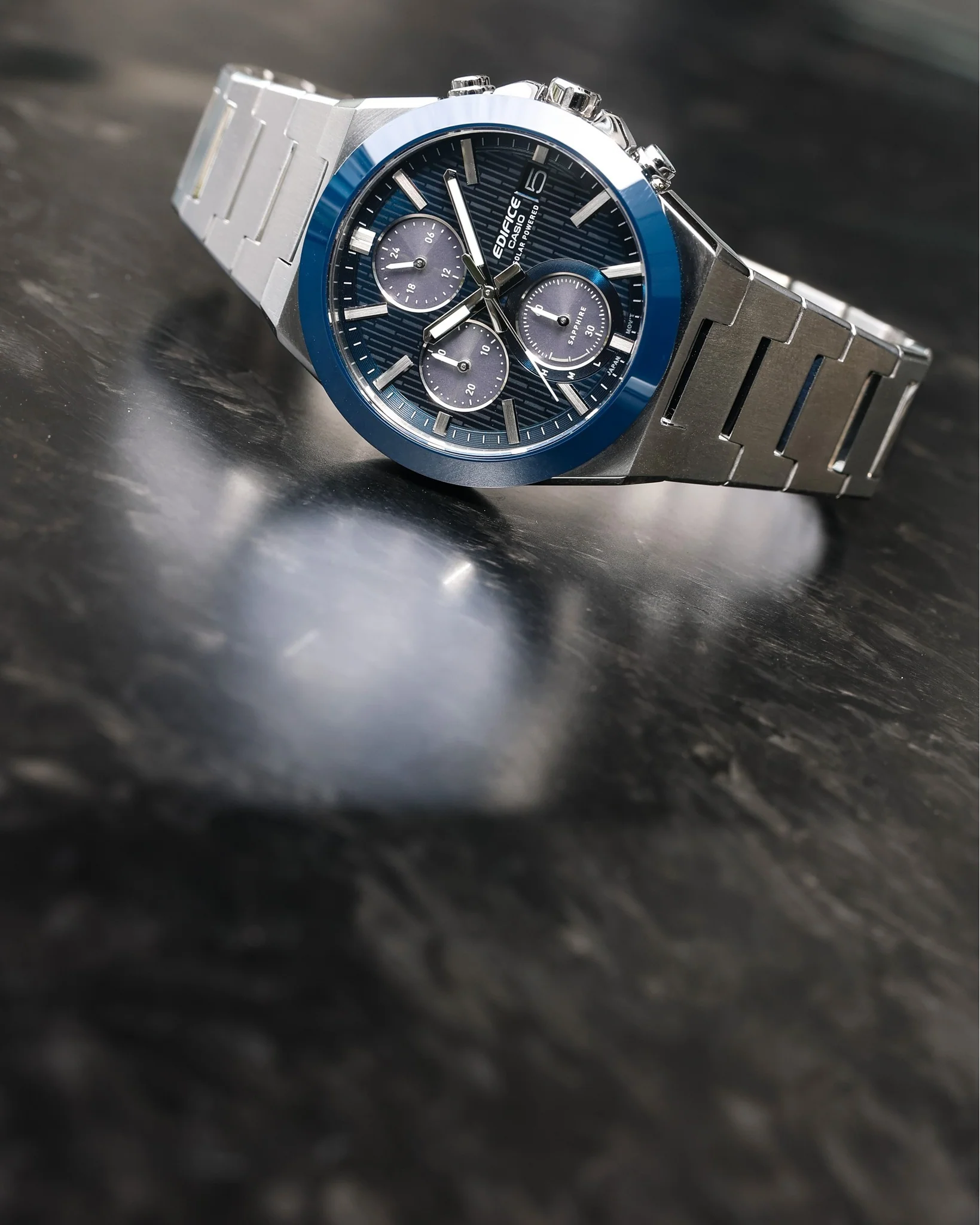 CASIO EDIFICE CERAMIC BEZEL EFS-S650D-2ADF SOLAR CHRONOGRAPH MEN WATCH - Image 8