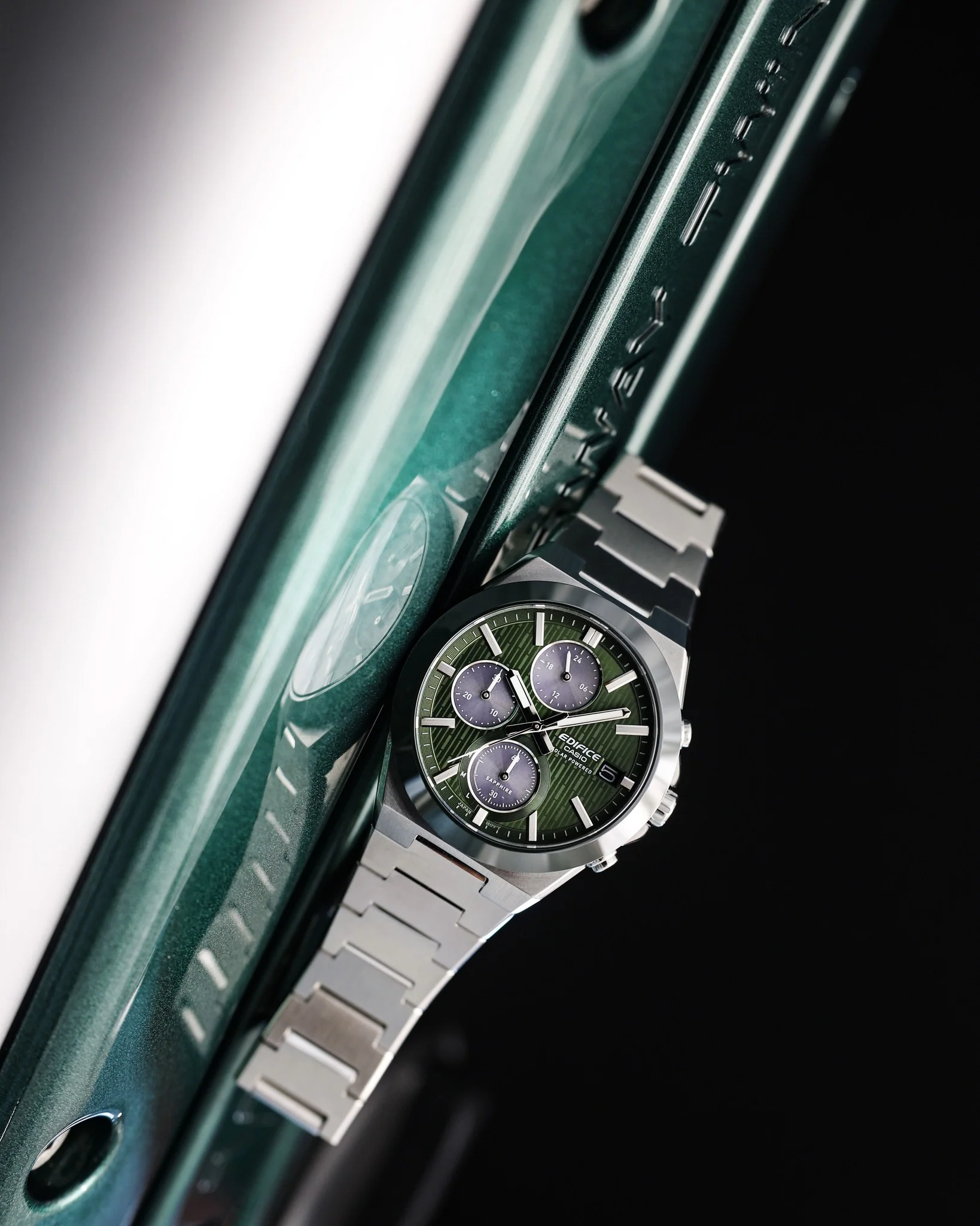CASIO EDIFICE CERAMIC BEZEL EFS-S650D-3ADF SOLAR CHRONOGRAPH MEN WATCH - Image 7