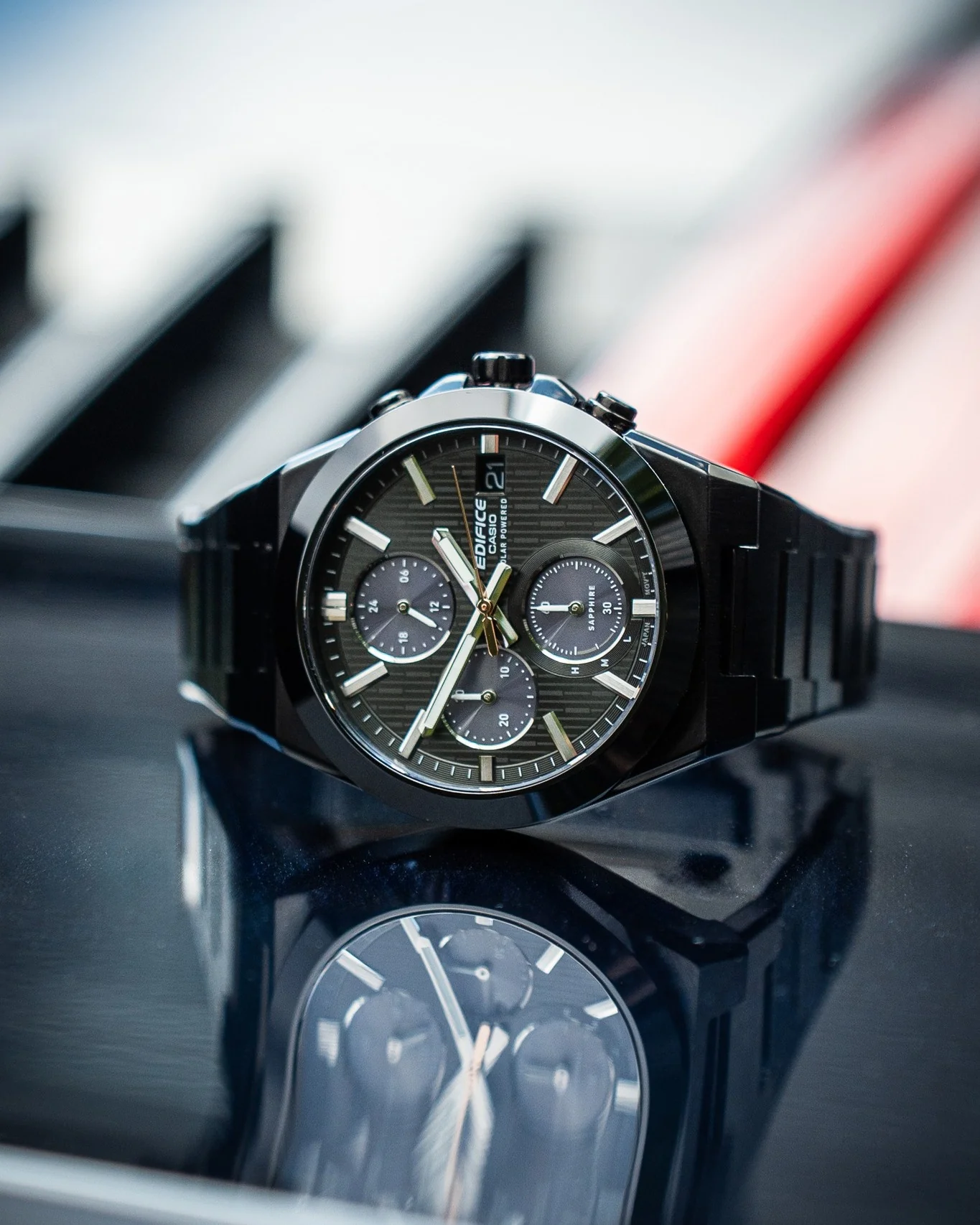 CASIO EDIFICE CERAMIC BEZEL EFS-S650DC-1ADF SOLAR CHRONOGRAPH MEN WATCH - Image 7