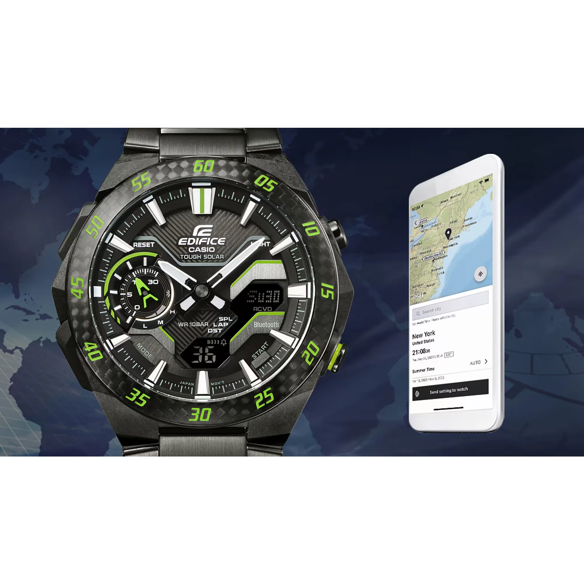 CASIO EDIFICE ECB-2200RC-1A3DF WINDFLOW MEN WATCH - Image 10
