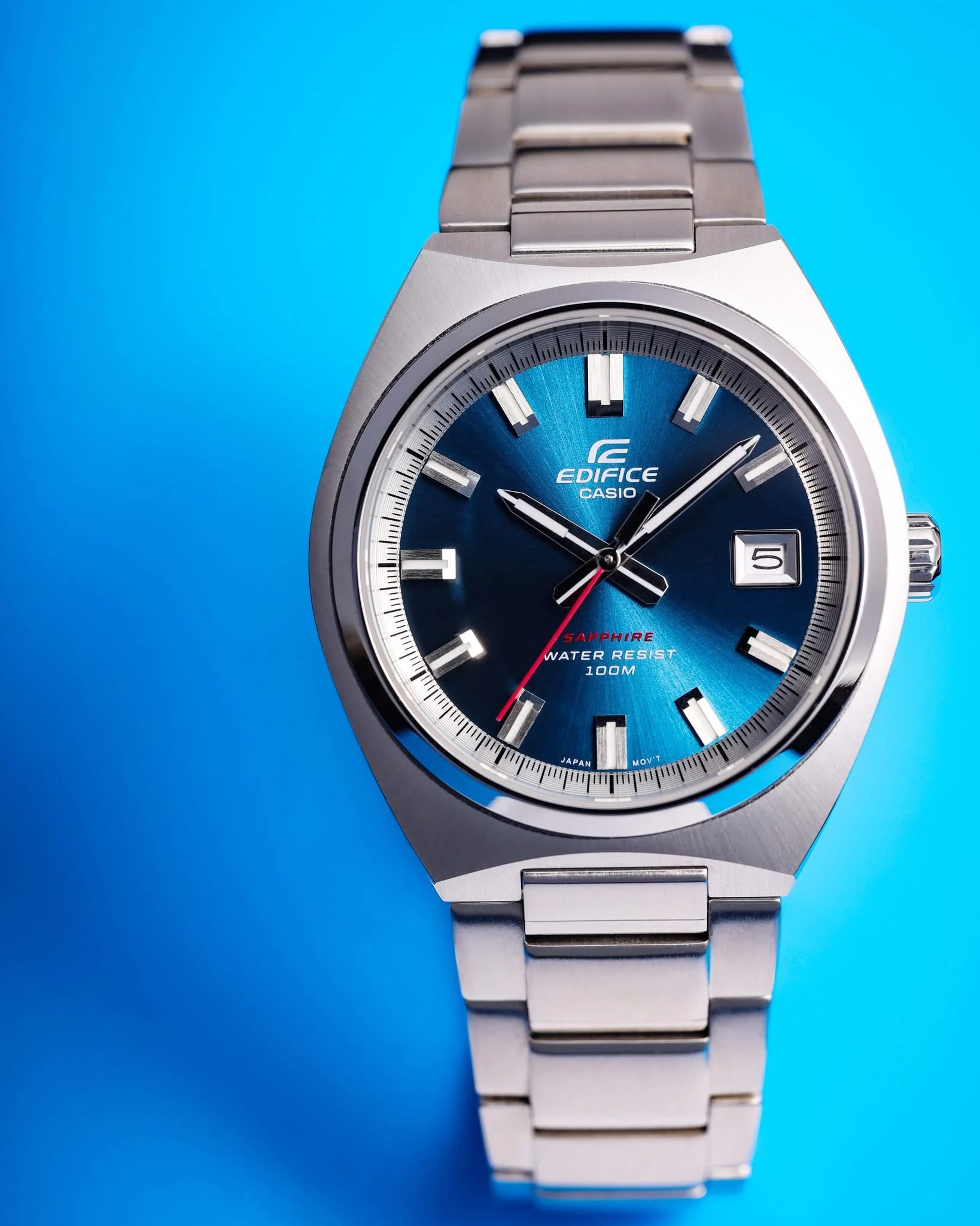 CASIO EDIFICE EFB-109D-2AVDF 3 HAND NALOG STAINLESS STEEL MEN WATCH - Image 2