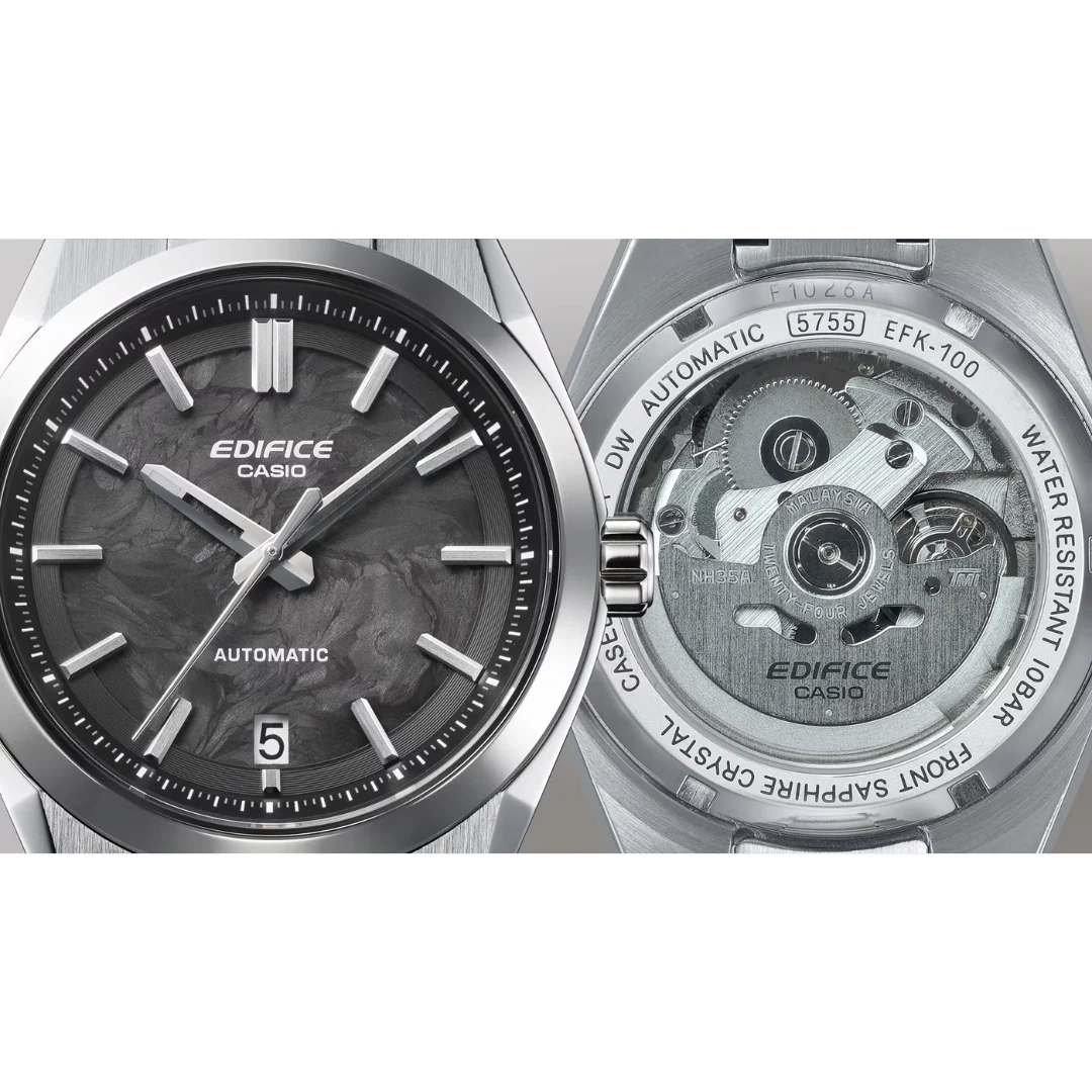 CASIO EDIFICE EFK-100CD-1ADR AUTOMATIC FORGED CARBON MEN WATCH - Image 4