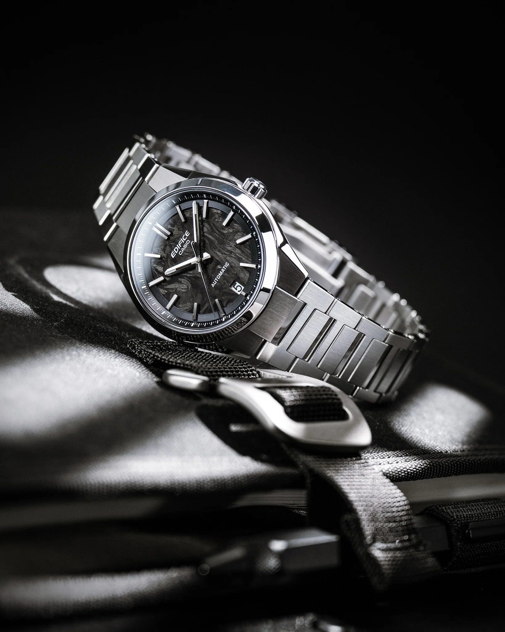 CASIO EDIFICE EFK-100CD-1ADR AUTOMATIC FORGED CARBON MEN WATCH - Image 8