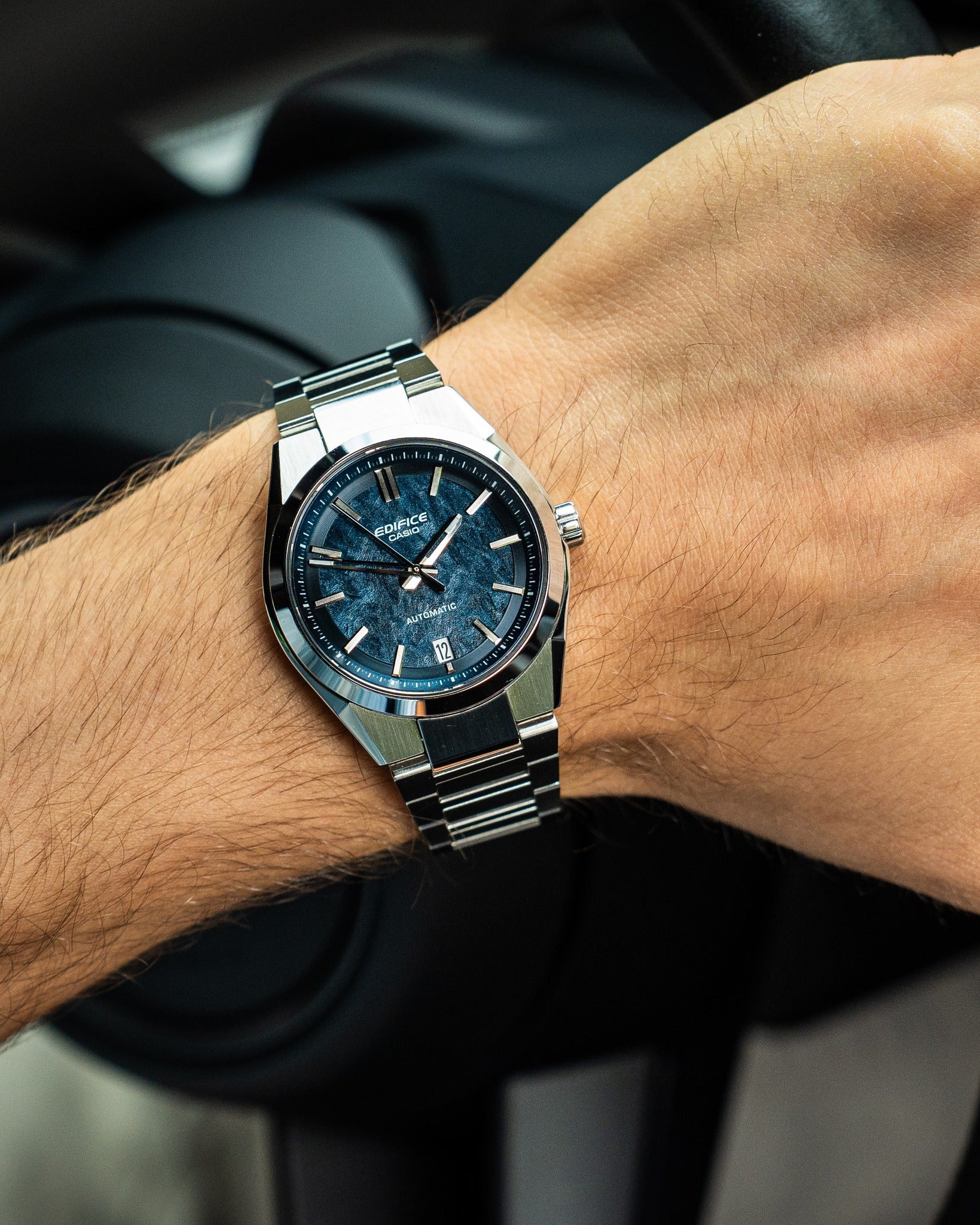 CASIO EDIFICE EFK-100D-2ADR AUTOMATIC STAINLESS STEEL MEN WATCH - Image 10