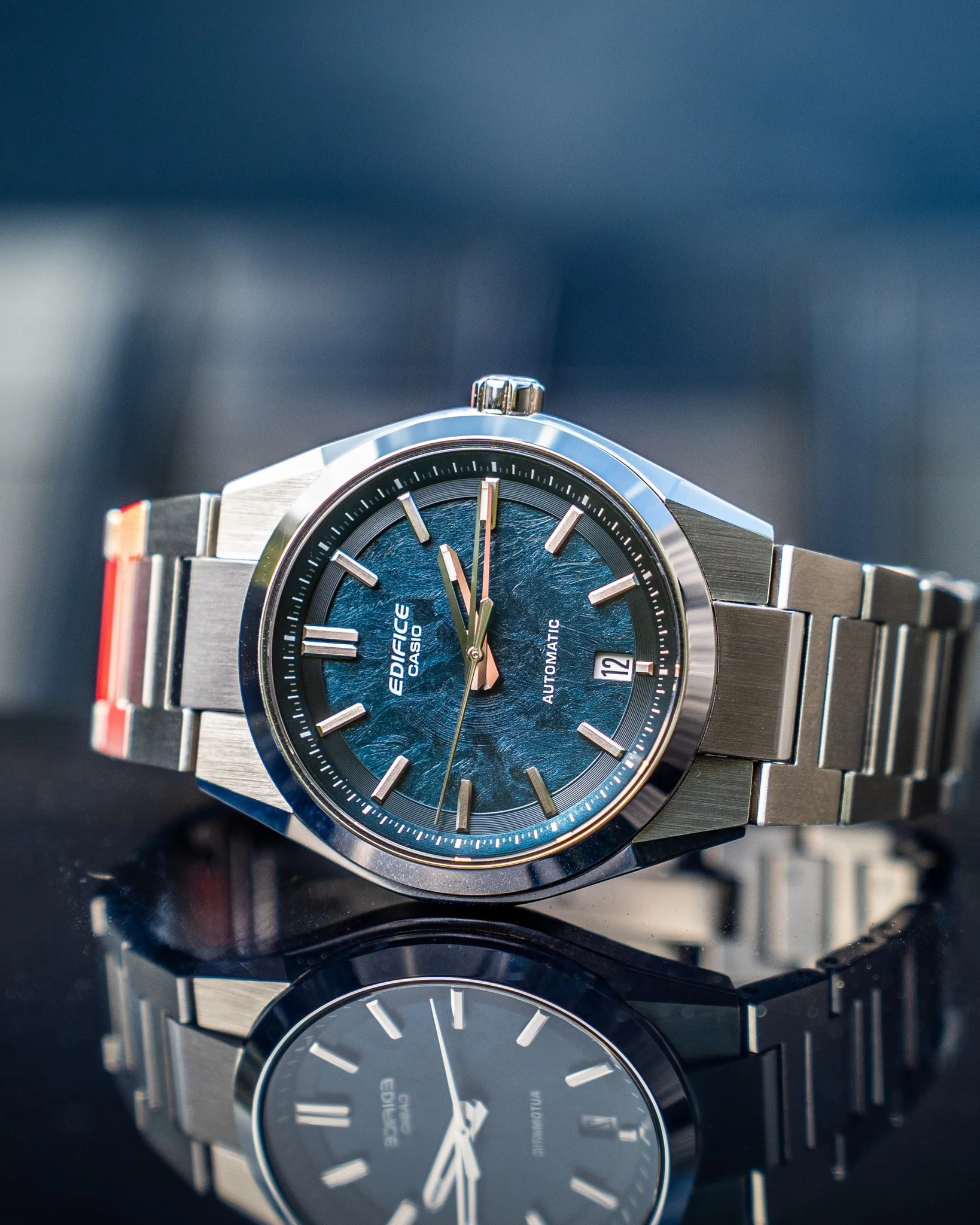 CASIO EDIFICE EFK-100D-2ADR AUTOMATIC STAINLESS STEEL MEN WATCH - Image 11