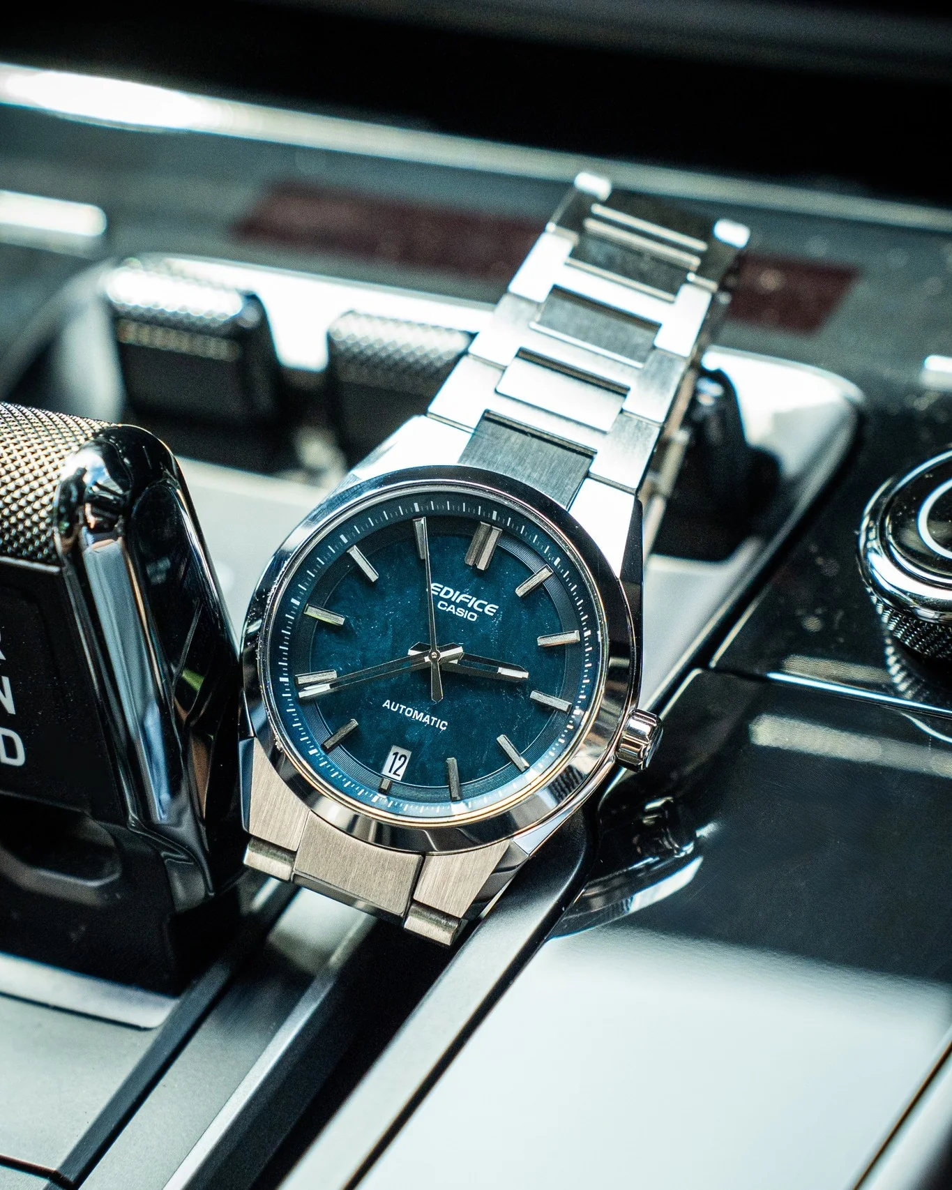 CASIO EDIFICE EFK-100D-2ADR AUTOMATIC STAINLESS STEEL MEN WATCH - Image 7