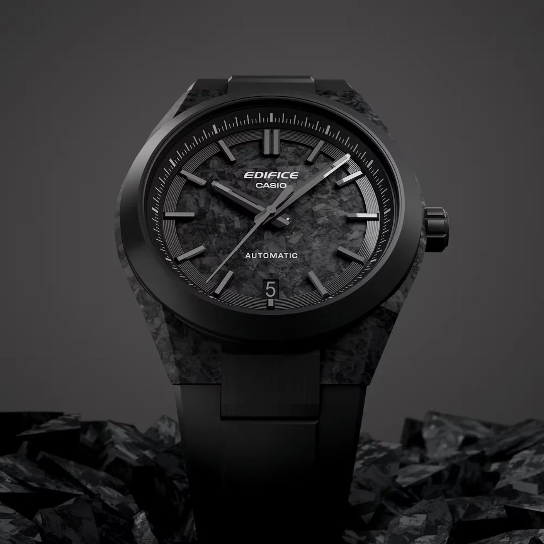 CASIO EDIFICE EFK-100XPB-1ADR AUTOMATIC FORGED CARBON MEN WATCH - Image 3