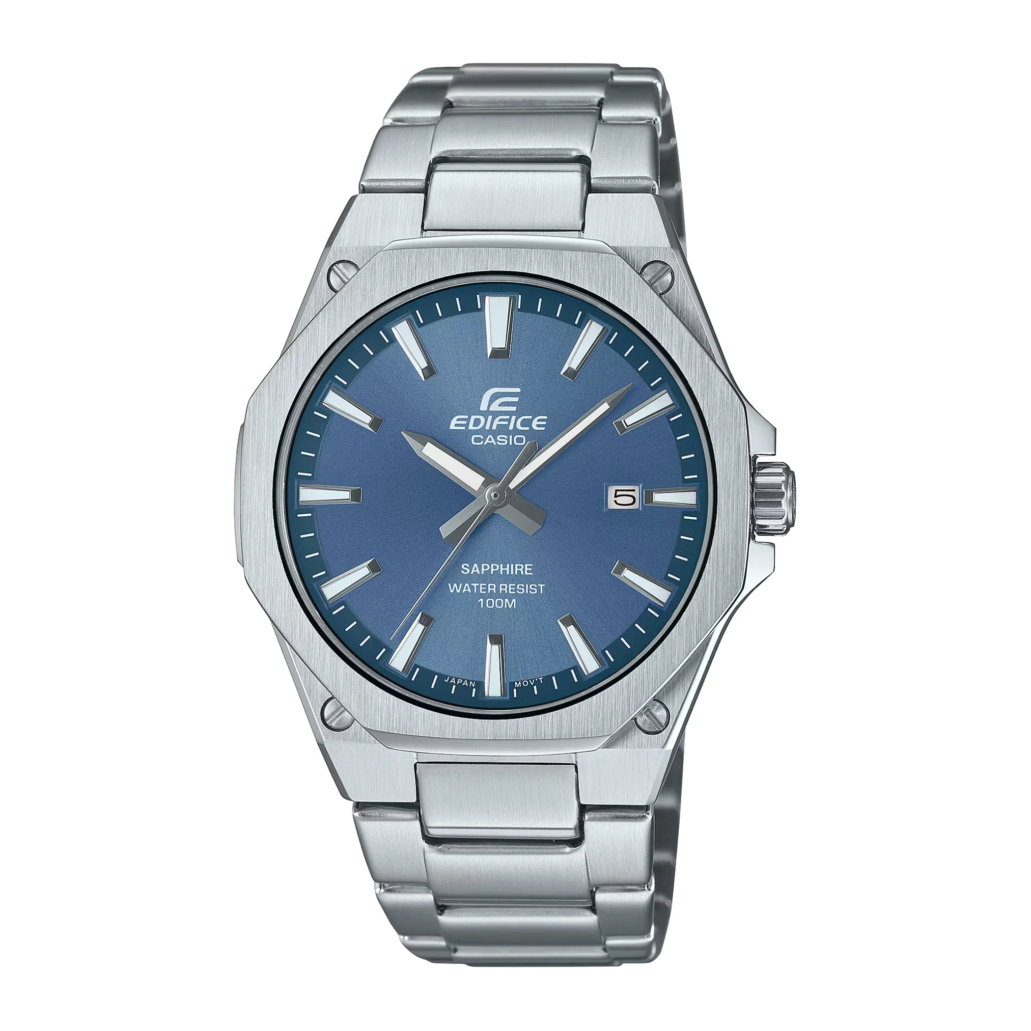 CASIO EDIFICE EFR-S108D-2AVUDF 3 HAND ANALOG STAINLESS STEEL MEN WATCH