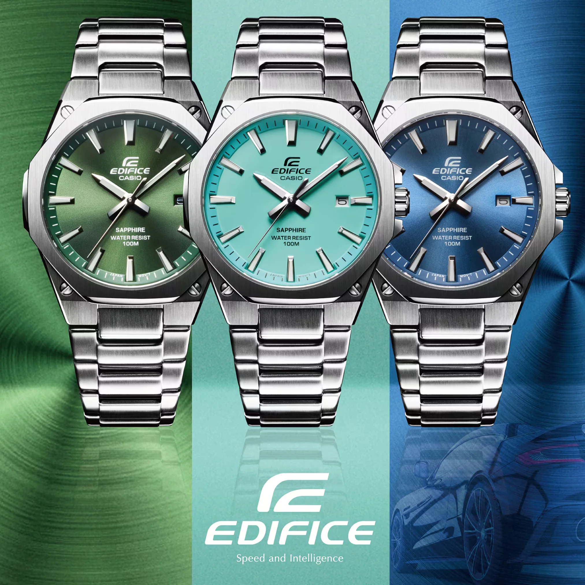 CASIO EDIFICE EFR-S108D-3AVUDF QUARTZ ANALOG STAINLESS STEEL MEN WATCH - Image 13