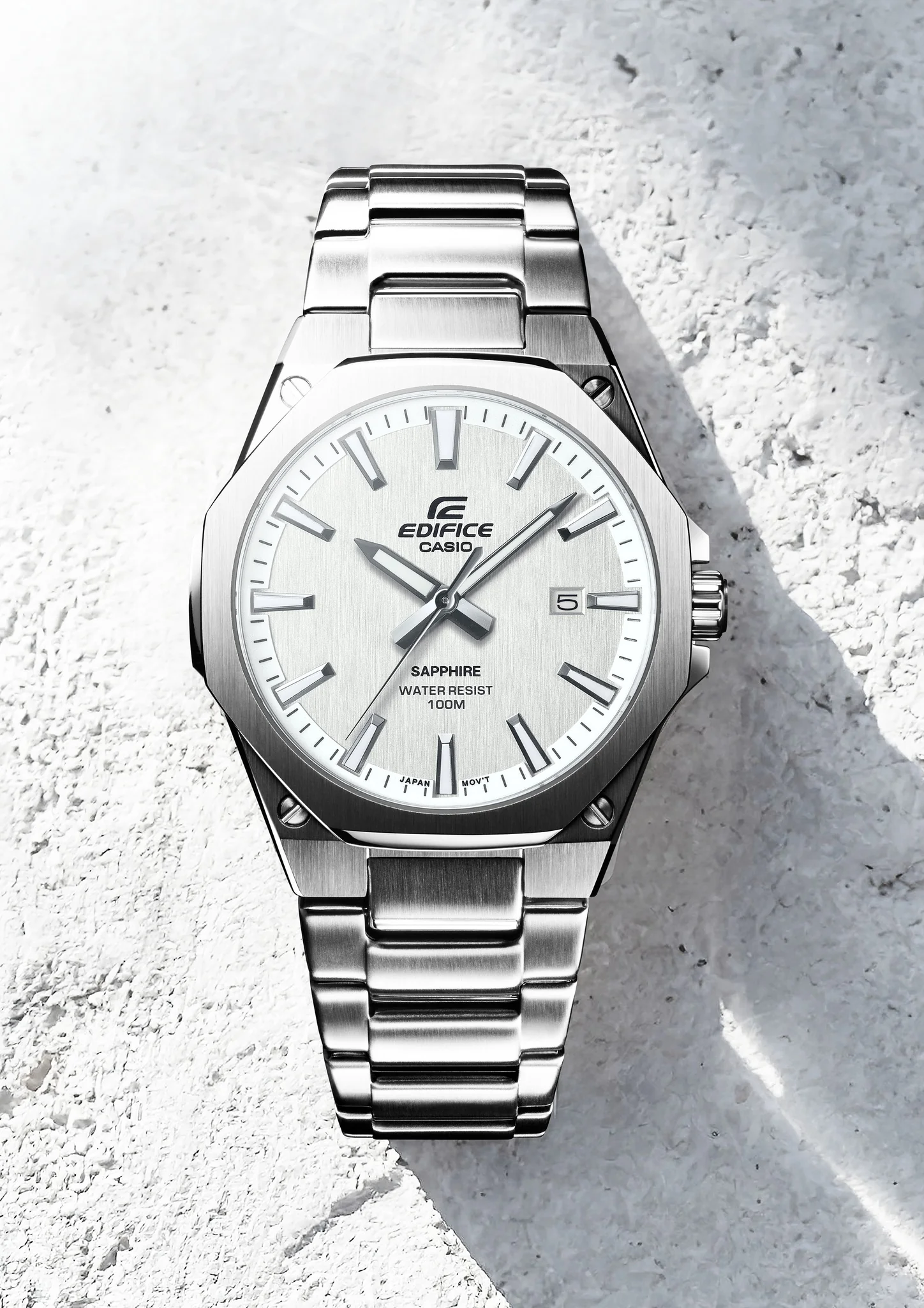 CASIO EDIFICE EFR-S108D-7AVUDF QUARTZ ANALOG STAINLESS STEEL MEN WATCH - Image 3