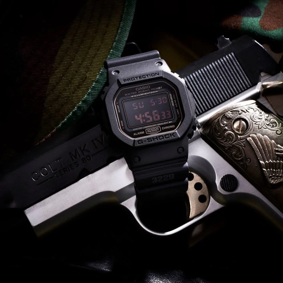 CASIO G-SHOCK DW-5600MS-1DR ORIGIN DIGITAL BLACK WATCH - Image 3