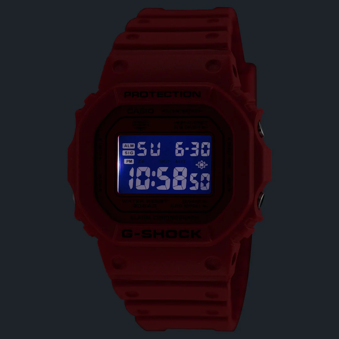 CASIO G-SHOCK DW-5600RRB-4DR STANDARD DIGITAL RED WATCH - Image 6