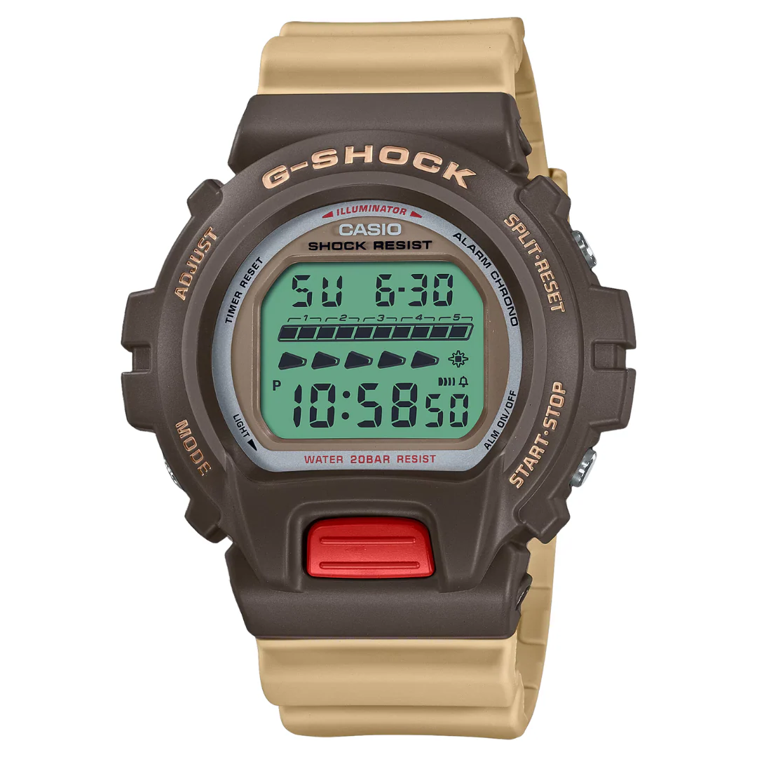 CASIO G-SHOCK DW-6600PC-5DR STANDARD DIGITAL BROWN WATCH