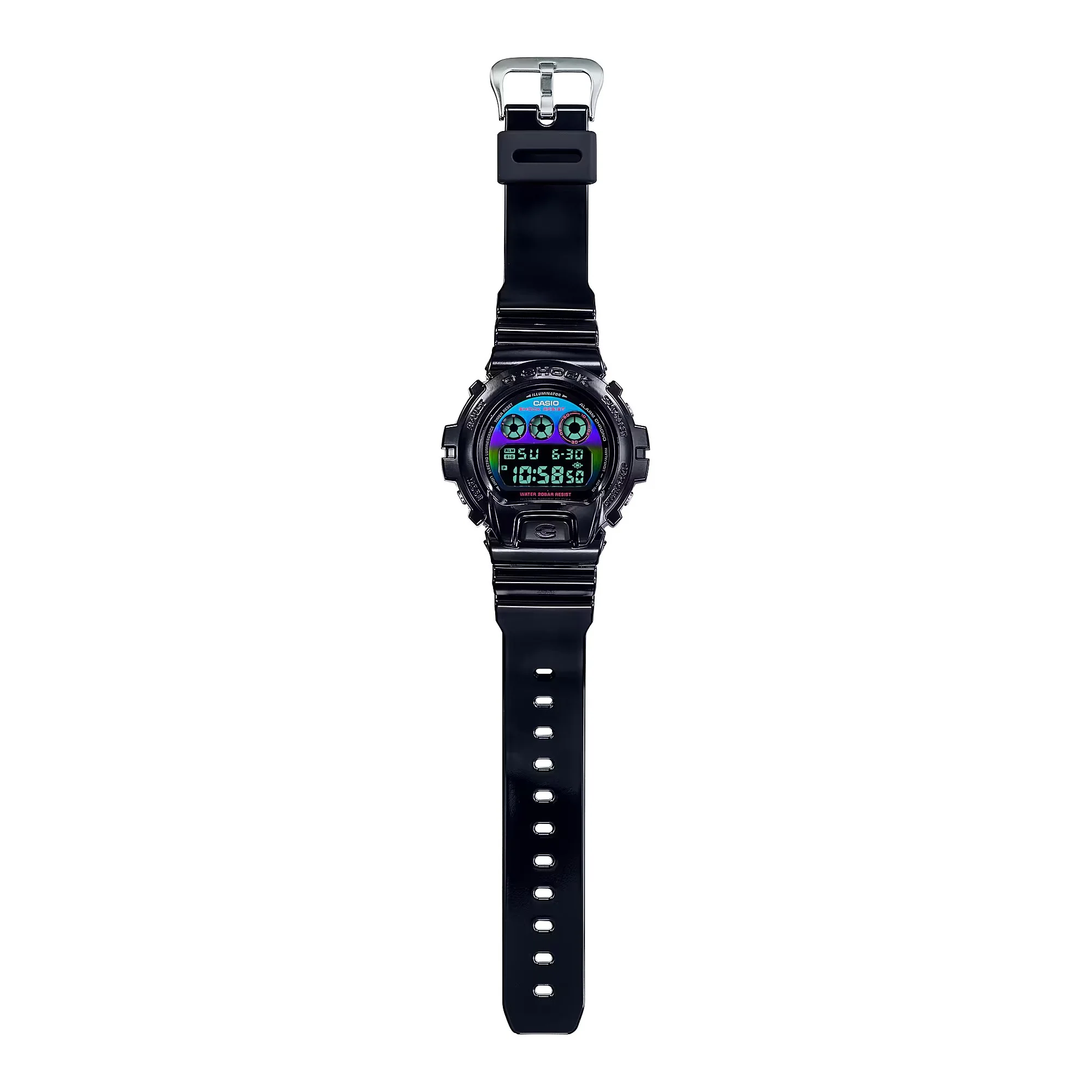 CASIO G-SHOCK DW-6900RGB-1DR VIRTUAL RAINBOW DIGITAL BLACK WATCH - Image 4
