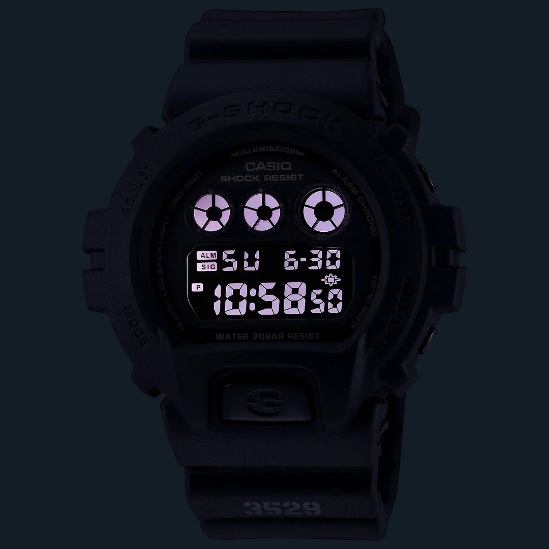 CASIO G-SHOCK DW-6900UMS-1DR DIGITAL BLACK MEN WATCH - Image 2