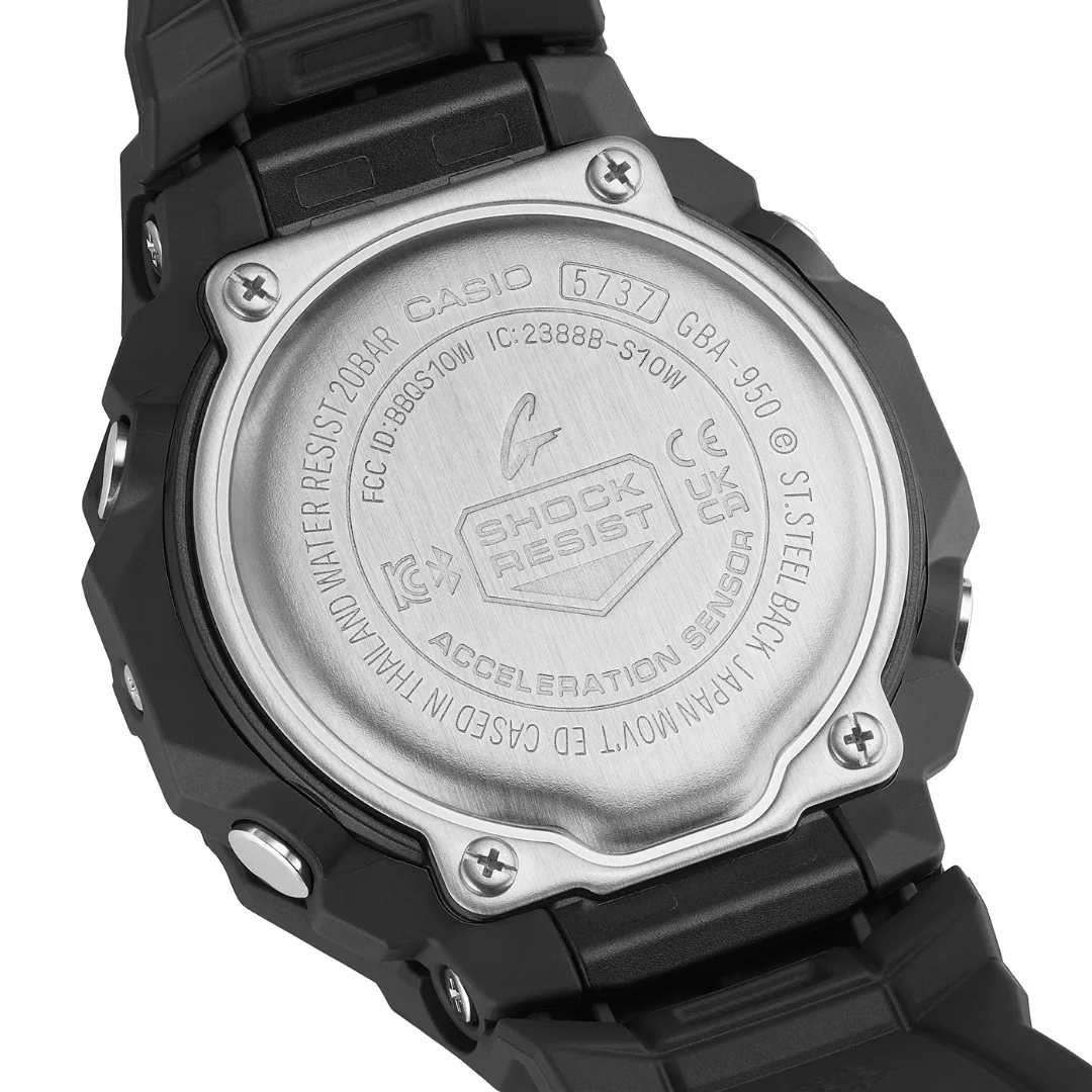 CASIO G-SHOCK G-SQUAD SPORTS GBA-950-1ADR ANALOG-DIGITAL BLACK WATCH - Image 4