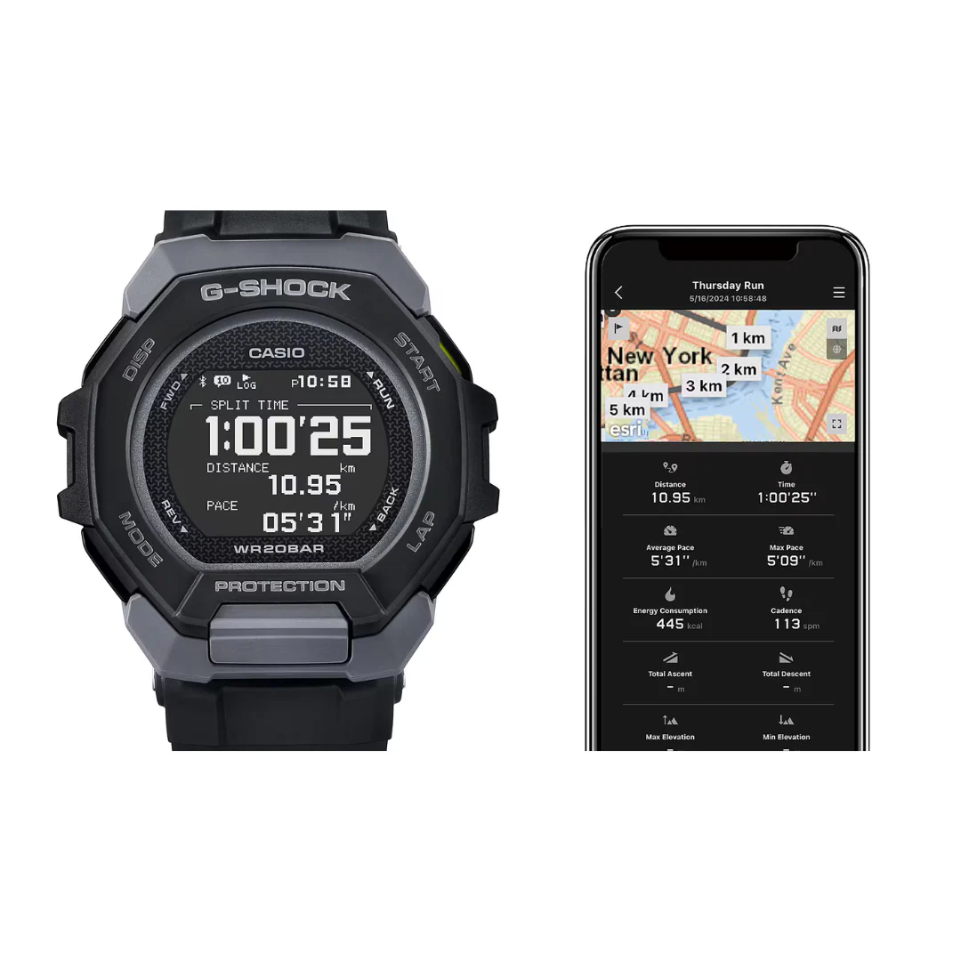 CASIO G-SHOCK G-SQUAD SPORTS GBD-300-1DR DIGITAL BLACK WATCH - Image 12