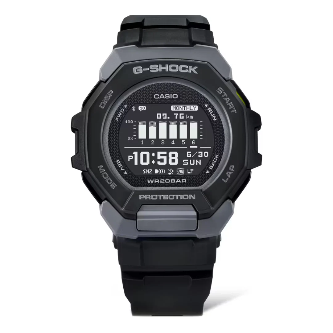 CASIO G-SHOCK G-SQUAD SPORTS GBD-300-1DR DIGITAL BLACK WATCH - Image 2