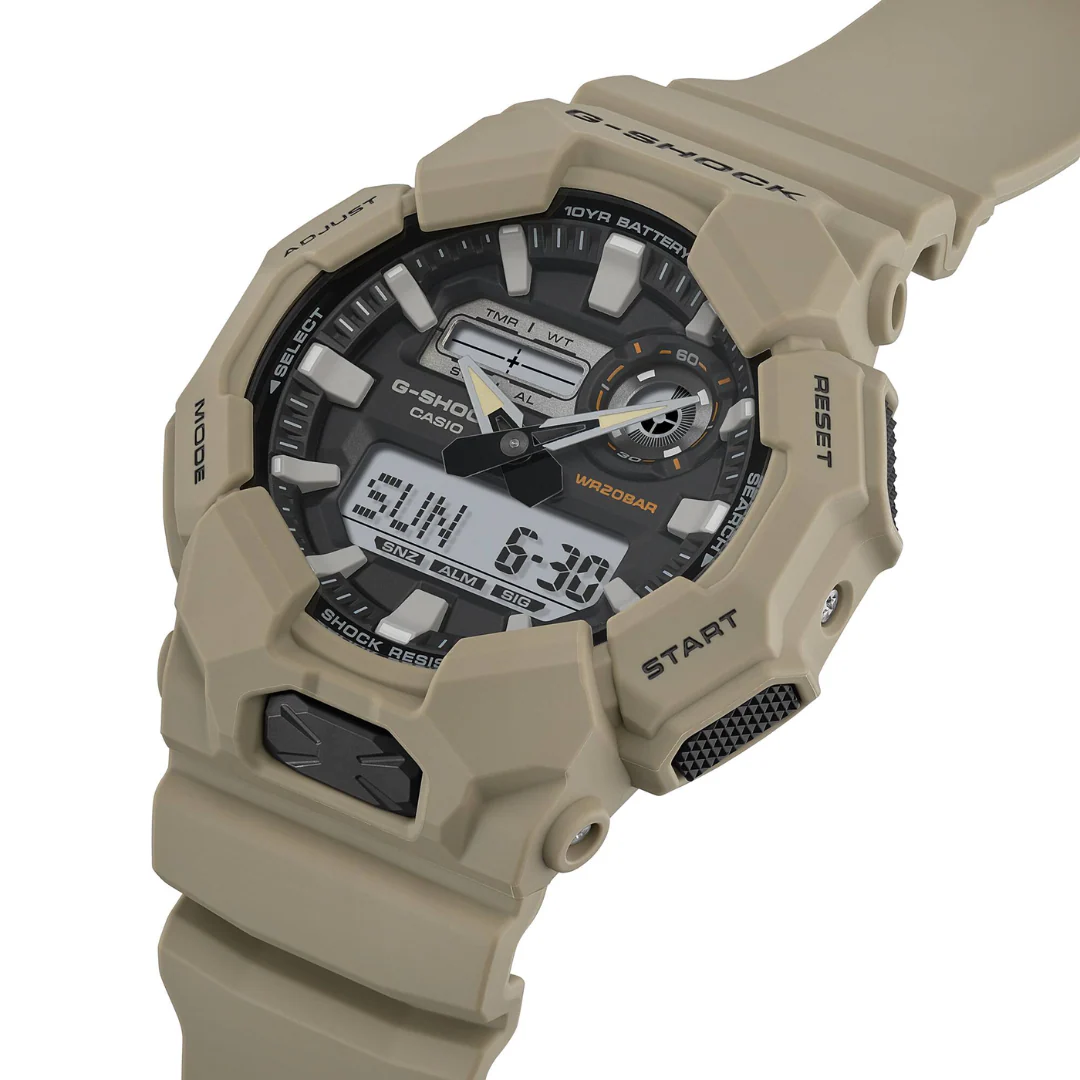 CASIO G-SHOCK GA-010-5ADR STANDARD ANALOG-DIGITAL BROWN WATCH - Image 2
