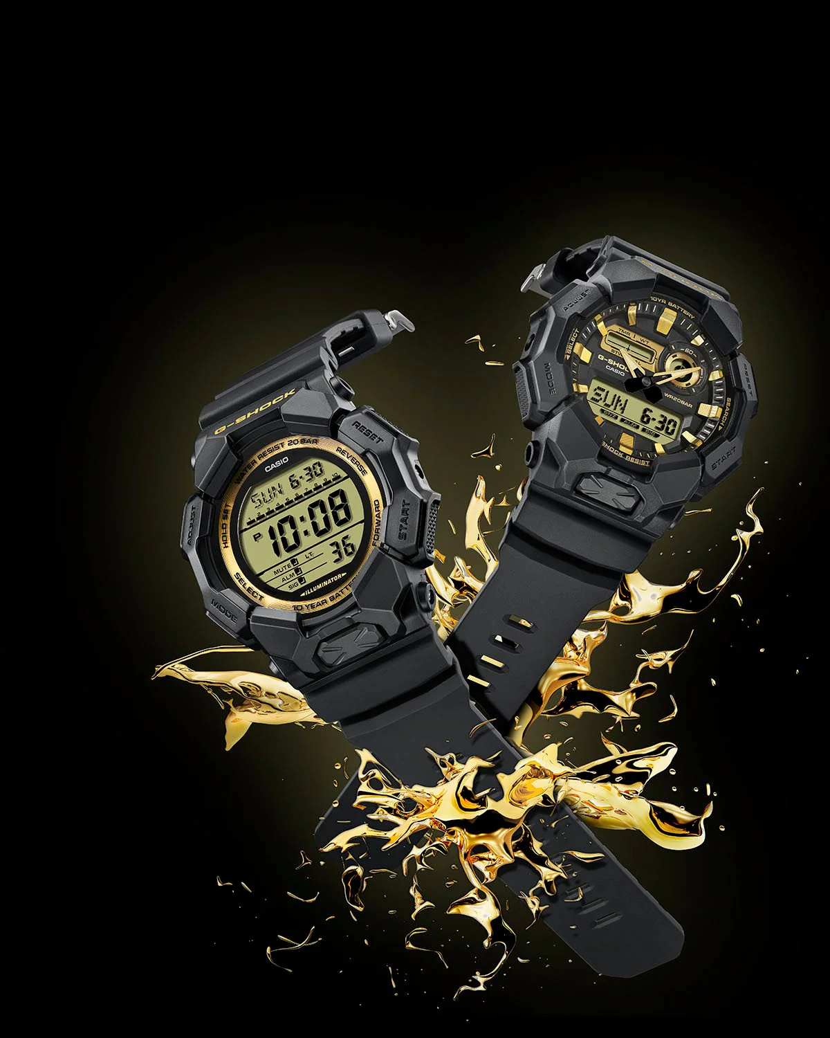 CASIO G-SHOCK GA-010GB-1A9DR STANDARD ANALOG-DIGITAL BLACK WATCH - Image 3