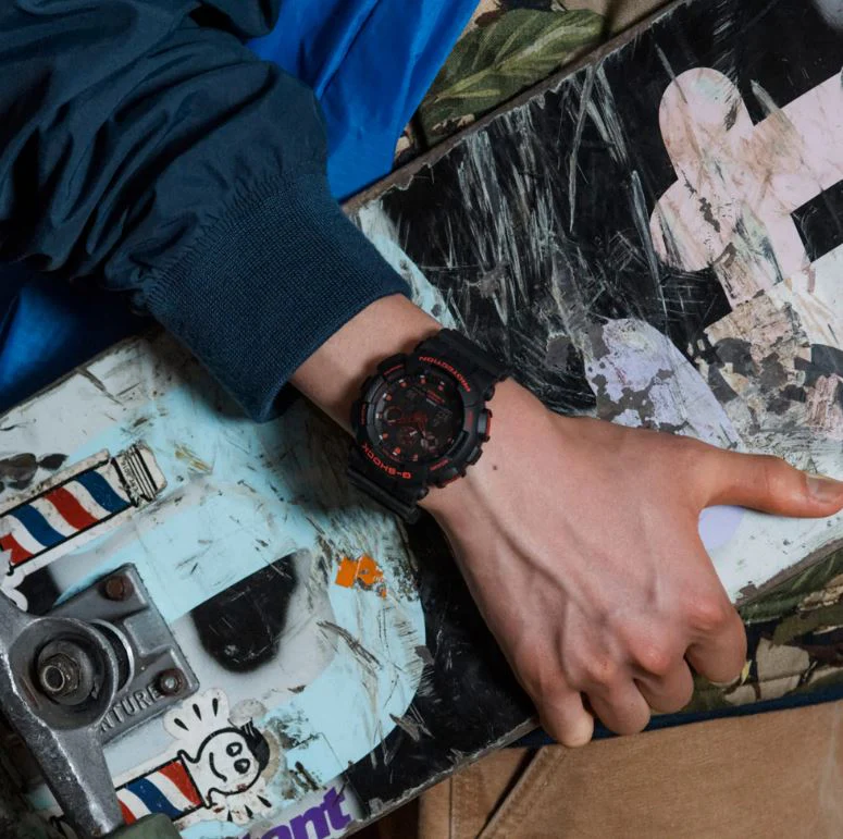 CASIO G-SHOCK GA-100BNR-1ADR SPECIAL COLOUR MODELS BLACK WATCH - Image 3