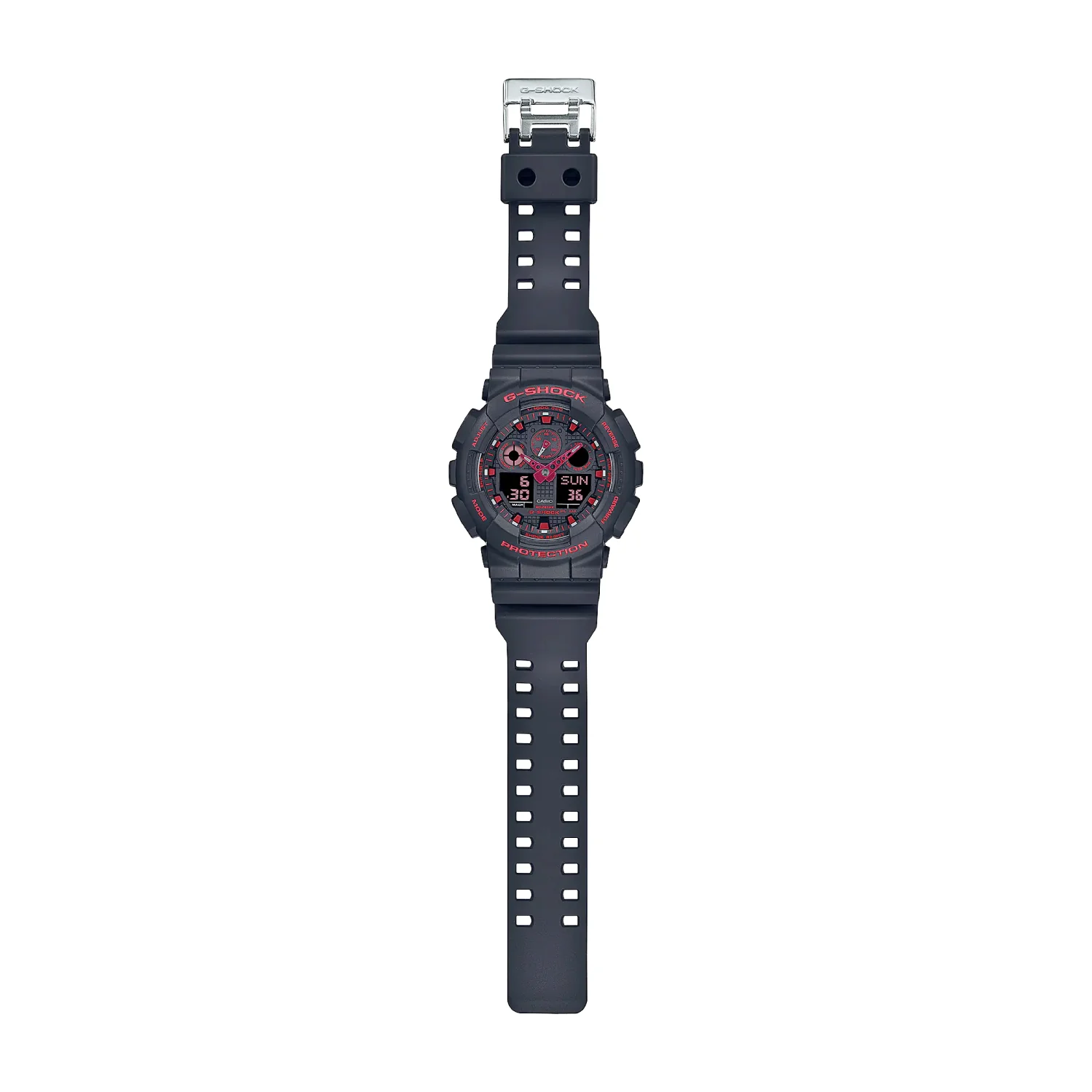 CASIO G-SHOCK GA-100BNR-1ADR SPECIAL COLOUR MODELS BLACK WATCH - Image 4