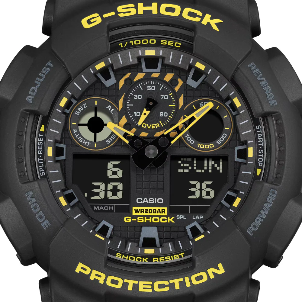CASIO G-SHOCK GA-100CY-1ADR CAUTION YELLOW BLACK MEN WATCH - Image 5
